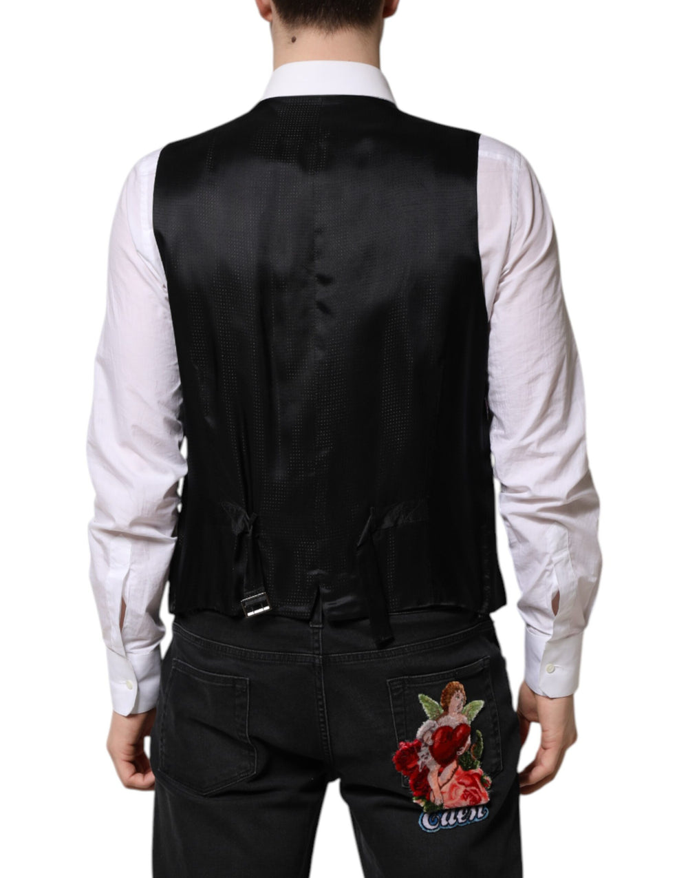 Dolce & Gabbana Sequined Formal Waistcoat in Purple