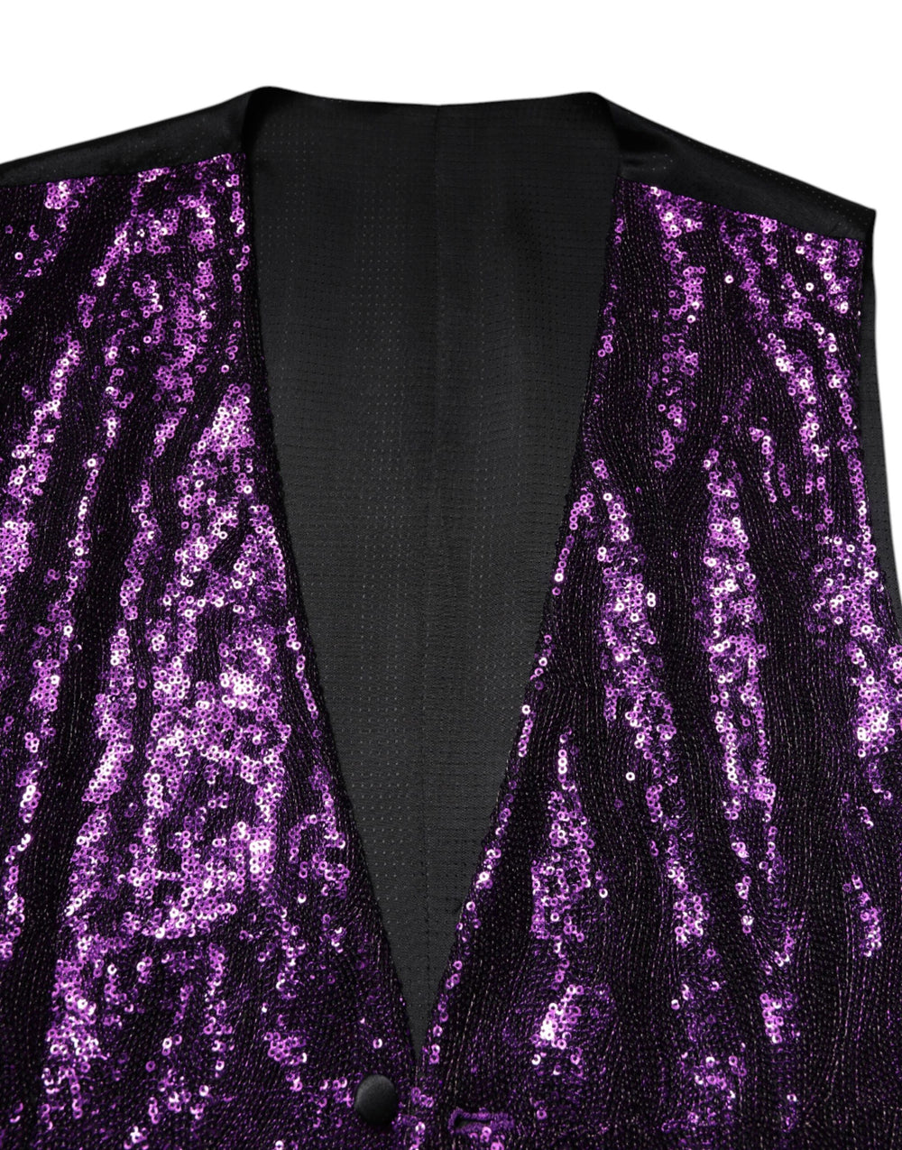 Dolce & Gabbana Sequined Formal Waistcoat in Purple