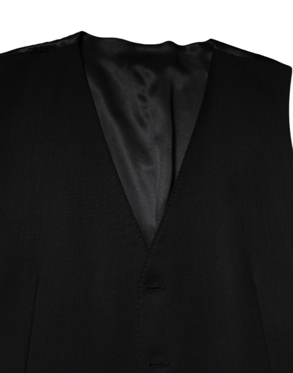 Dolce & Gabbana Virgin Wool Waistcoat in Black