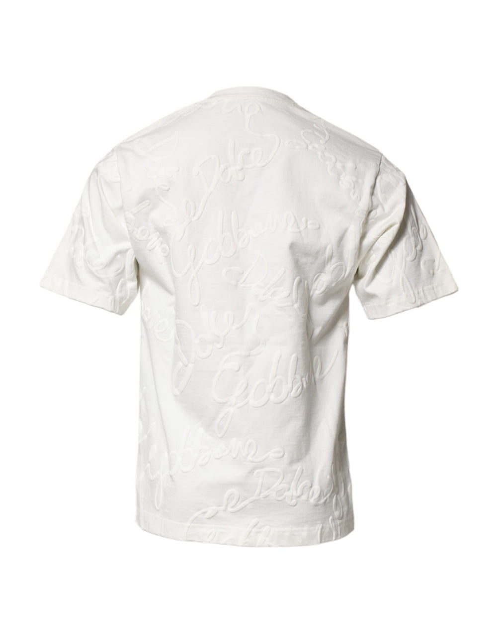 Dolce & Gabbana 100% Cotton Crew Neck T-shirt in White