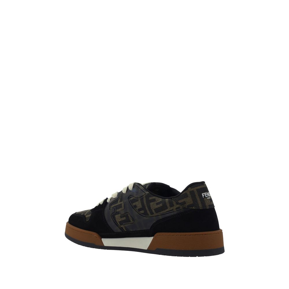 Fendi Multicolour Calf Leather Low-Top Sneakers