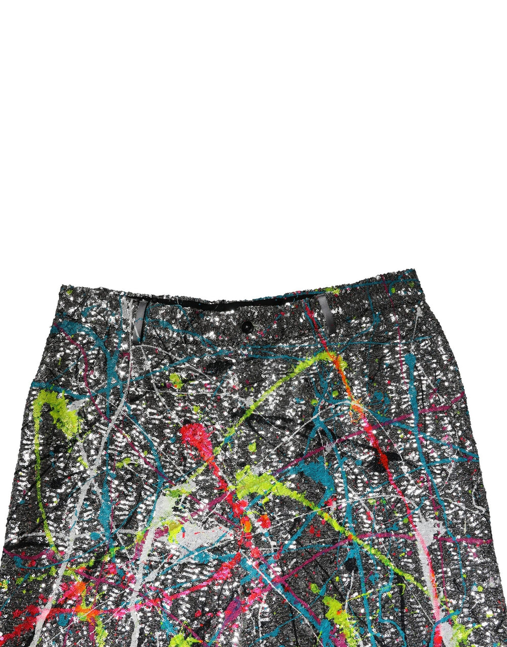 Dolce & Gabbana Sequined Straight Trousers in Multicolour