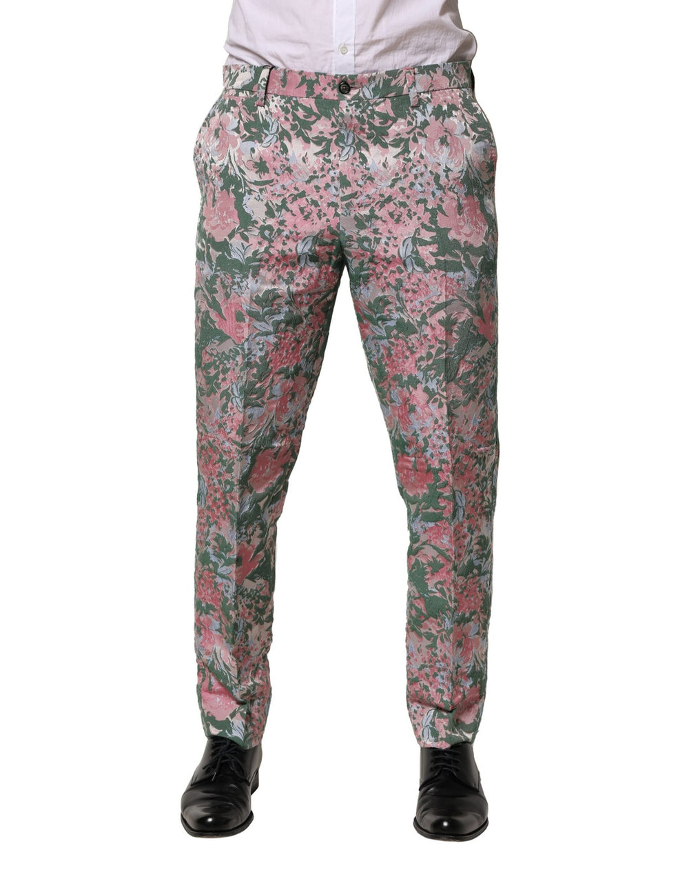 Multicolor Floral Jacquard Pants mens luxury fashion - Mens Edit