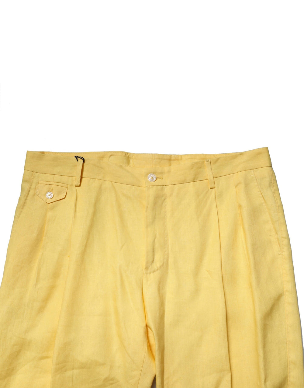 Dolce & Gabbana Linen Tapered Trousers in Yellow