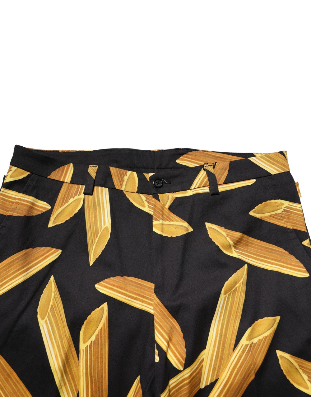 Dolce & Gabbana Pasta Print Tapered Trousers in Black