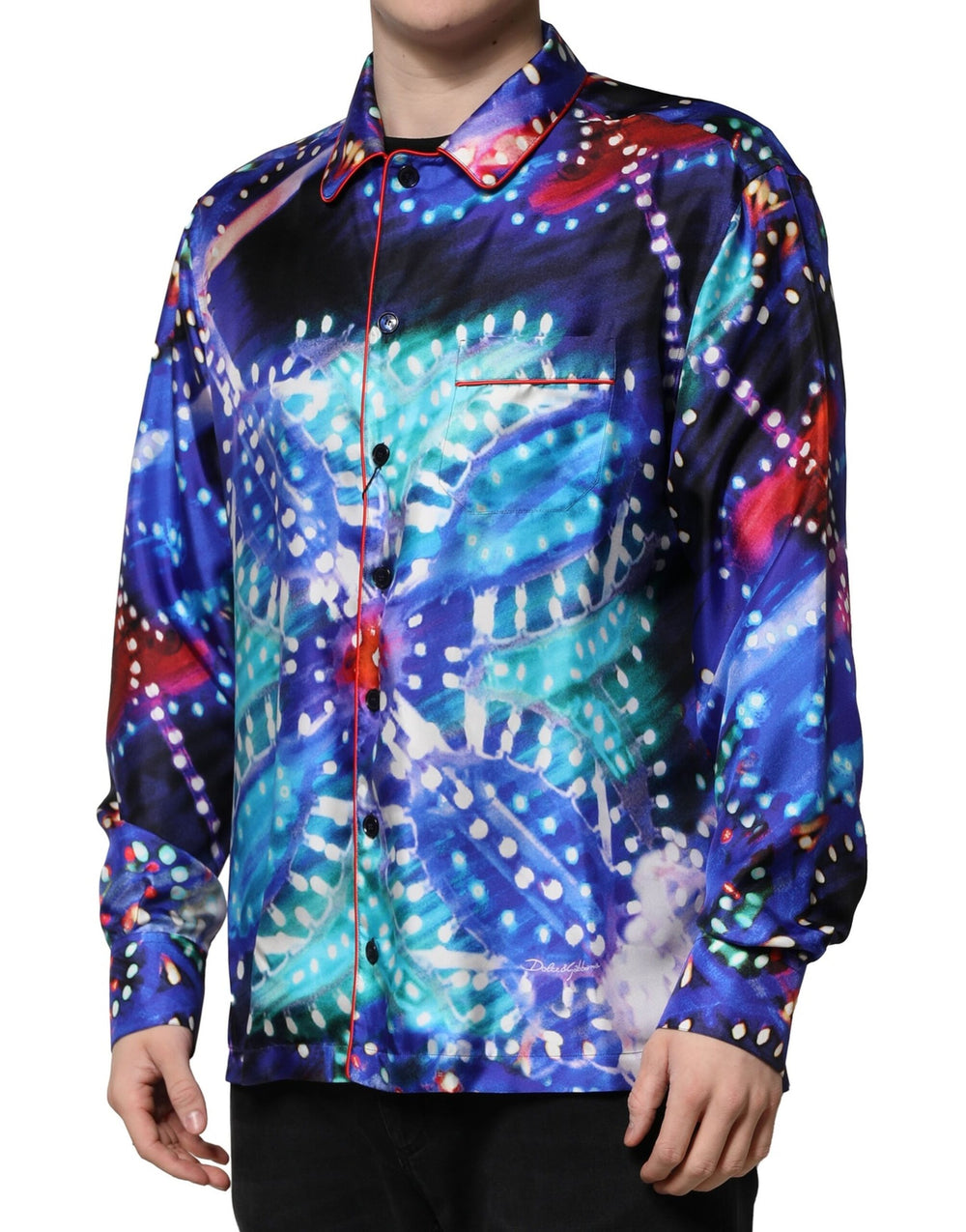 Dolce & Gabbana 100% Silk Casual Shirt in Multicolor