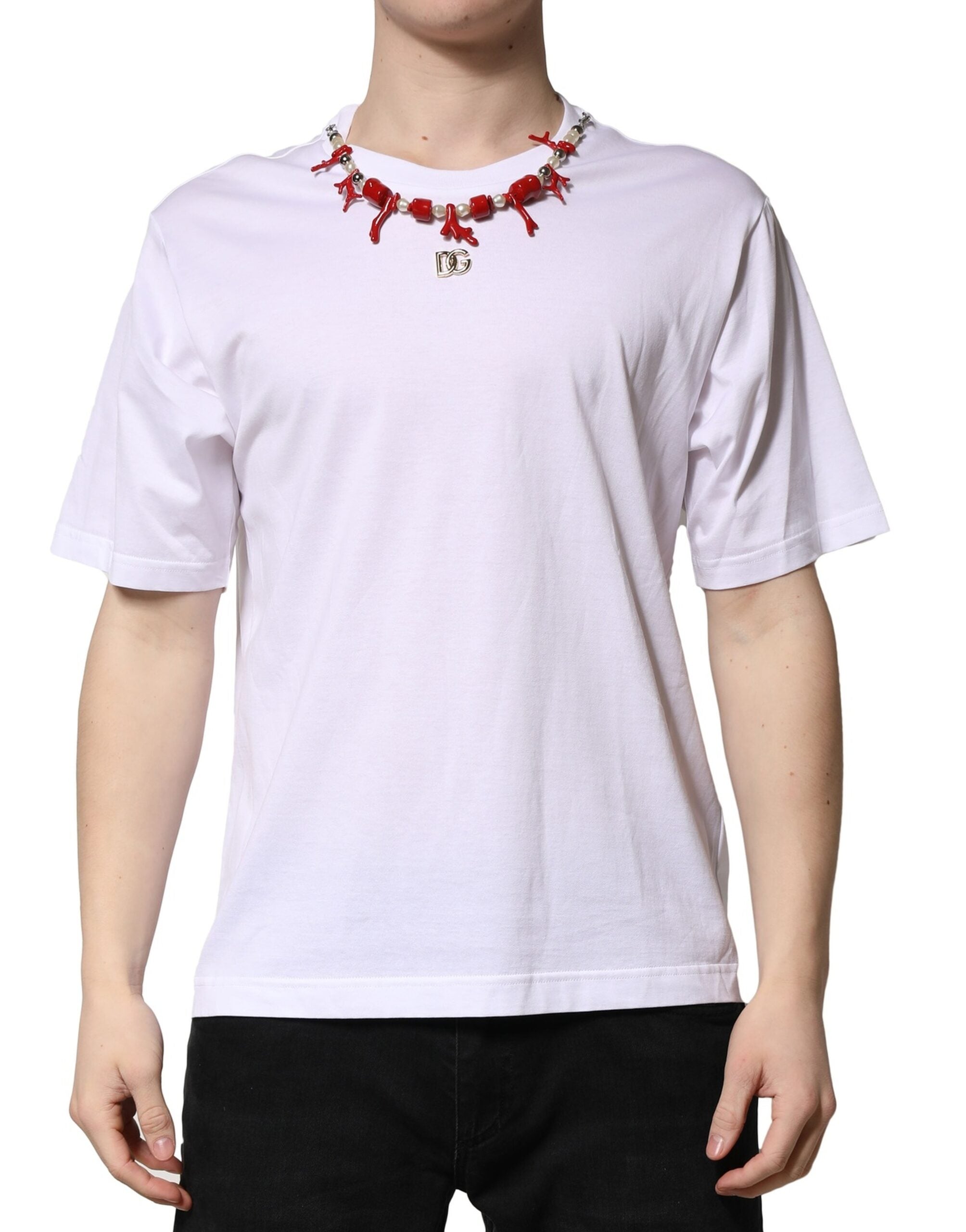 Dolce & Gabbana T-shirt από 100% βαμβάκι σε Λευκό