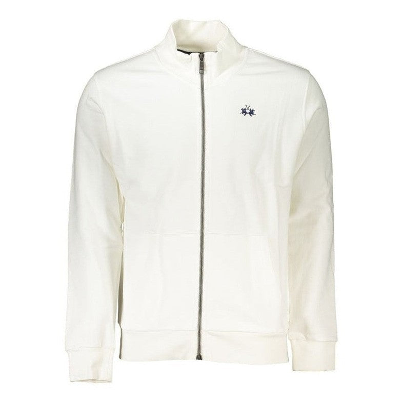 La Martina White Cotton Men's Sweatshirt - Luxury Designer | Mens Edit