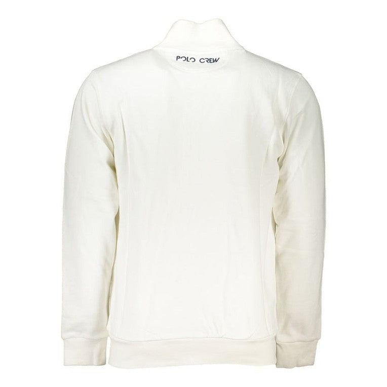 La Martina Cotton Zip Sweatshirt in White