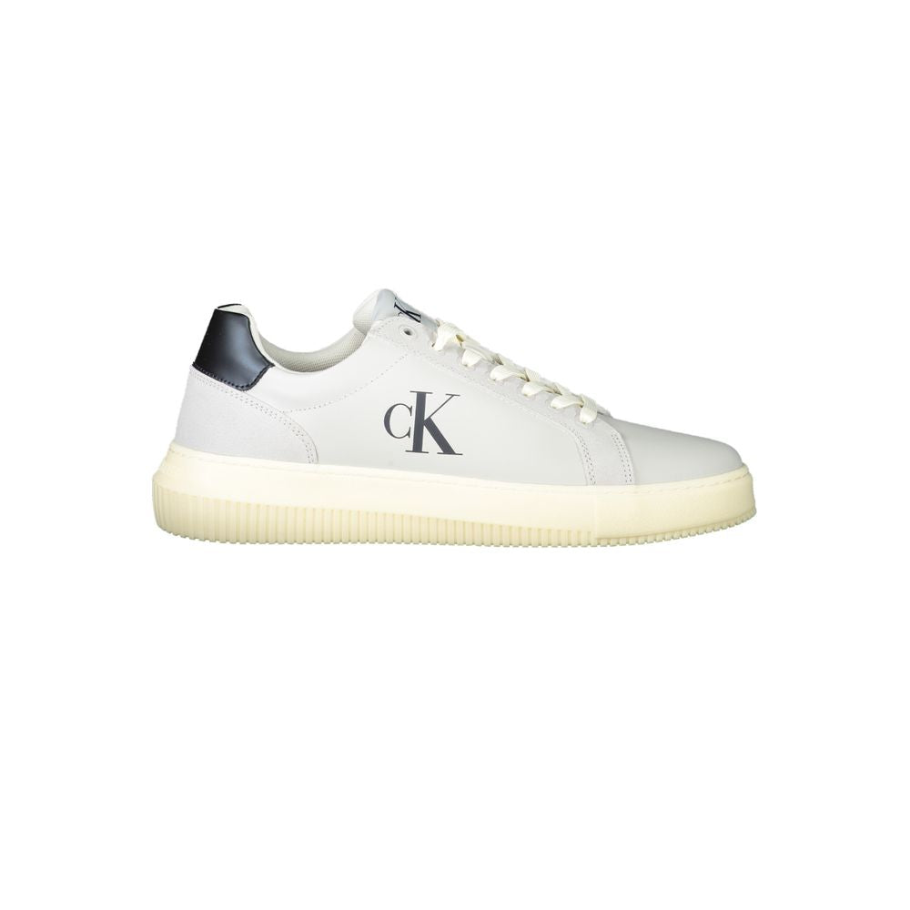 White Polyurethane Men's Sneaker mens luxury fashion - Mens Edit