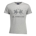 La Martina Grey Cotton Men's T-Shirt - Premium Designer | Mens Edit