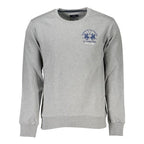 La Martina Grey Cotton Men's Relaxed Fit Sweatshirt - Designer | Mens Edit