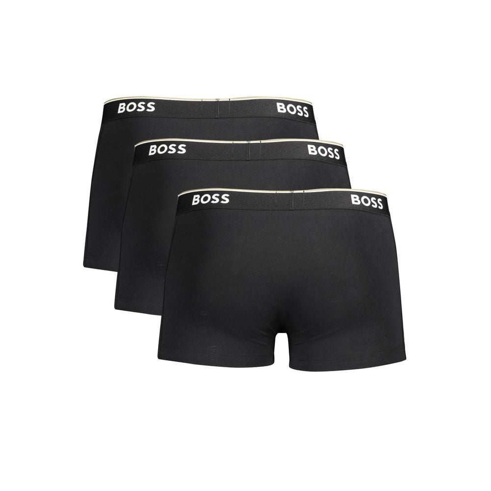Hugo Boss Cotton Boxer Briefs in Black (3-Pack)