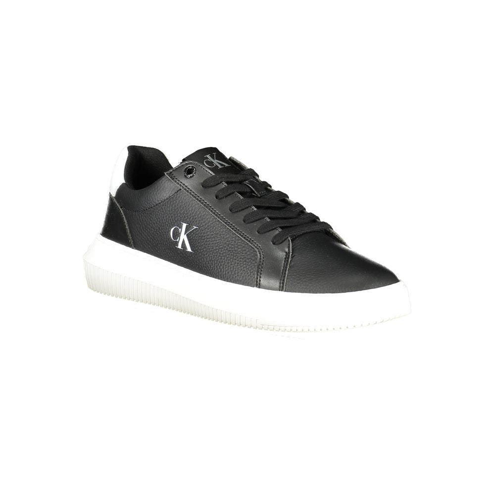 Calvin Klein Δερμάτινο Sneaker Μαύρο
