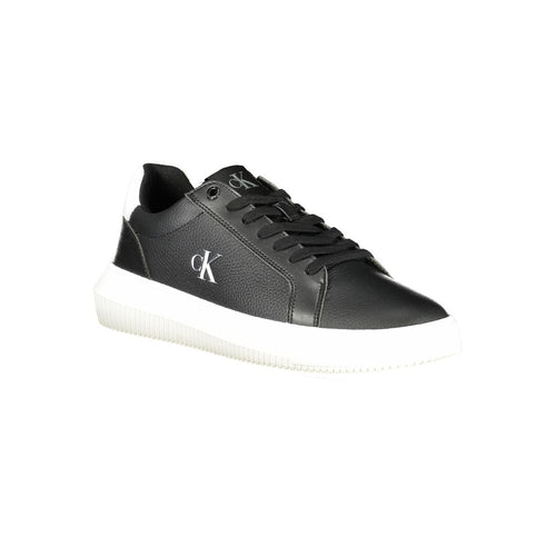 Calvin Klein Δερμάτινο Sneaker Μαύρο
