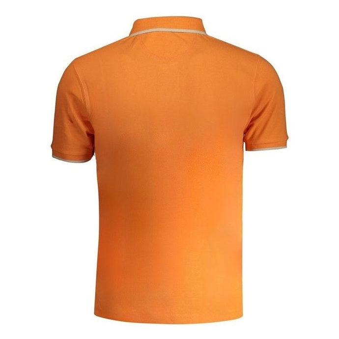 La Martina Cotton Piqué Polo Shirt in Orange