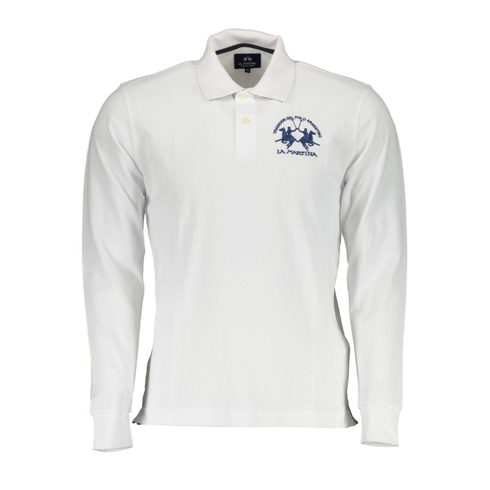 Elegant Long-Sleeved Polo with Contrast Detailing mens luxury fashion - Mens Edit