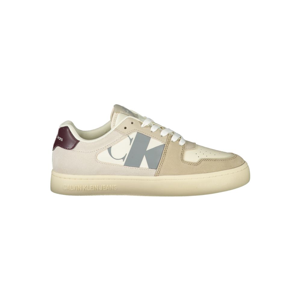 Beige Polyurethane Men Sneaker mens luxury fashion - Mens Edit