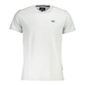 La Martina Grey Cotton Men's Logo Print T-Shirt - Designer | Mens Edit