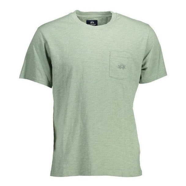 La Martina Green Cotton Men's Premium Logo Tee - Designer | Mens Edit