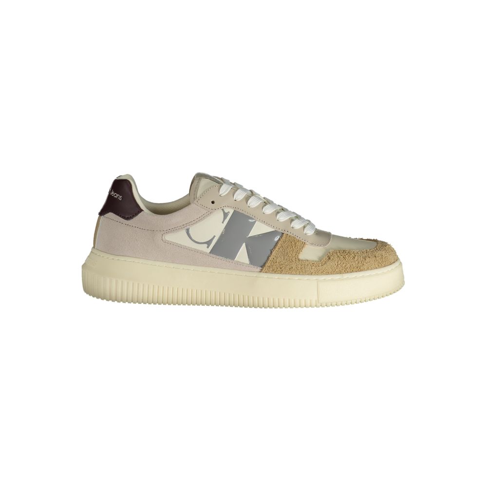 Beige Polyurethane Men Sneaker mens luxury fashion - Mens Edit