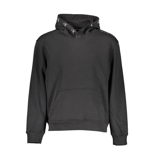 Black Cotton Men's Sweatshirt with Hood mens luxury fashion - Mens Edit