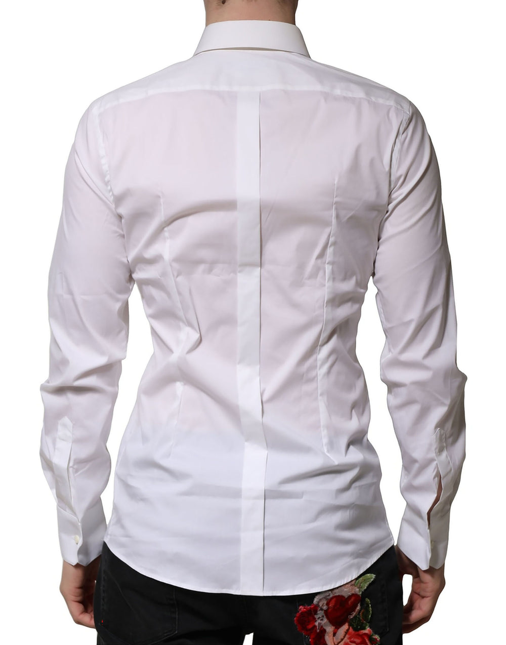 Dolce & Gabbana Cotton GOLD Long Sleeve Formal Shirt in White