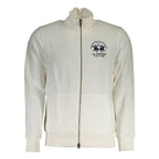 La Martina White Cotton Men's Logo Sweatshirt - Designer Fashion | Mens Edit