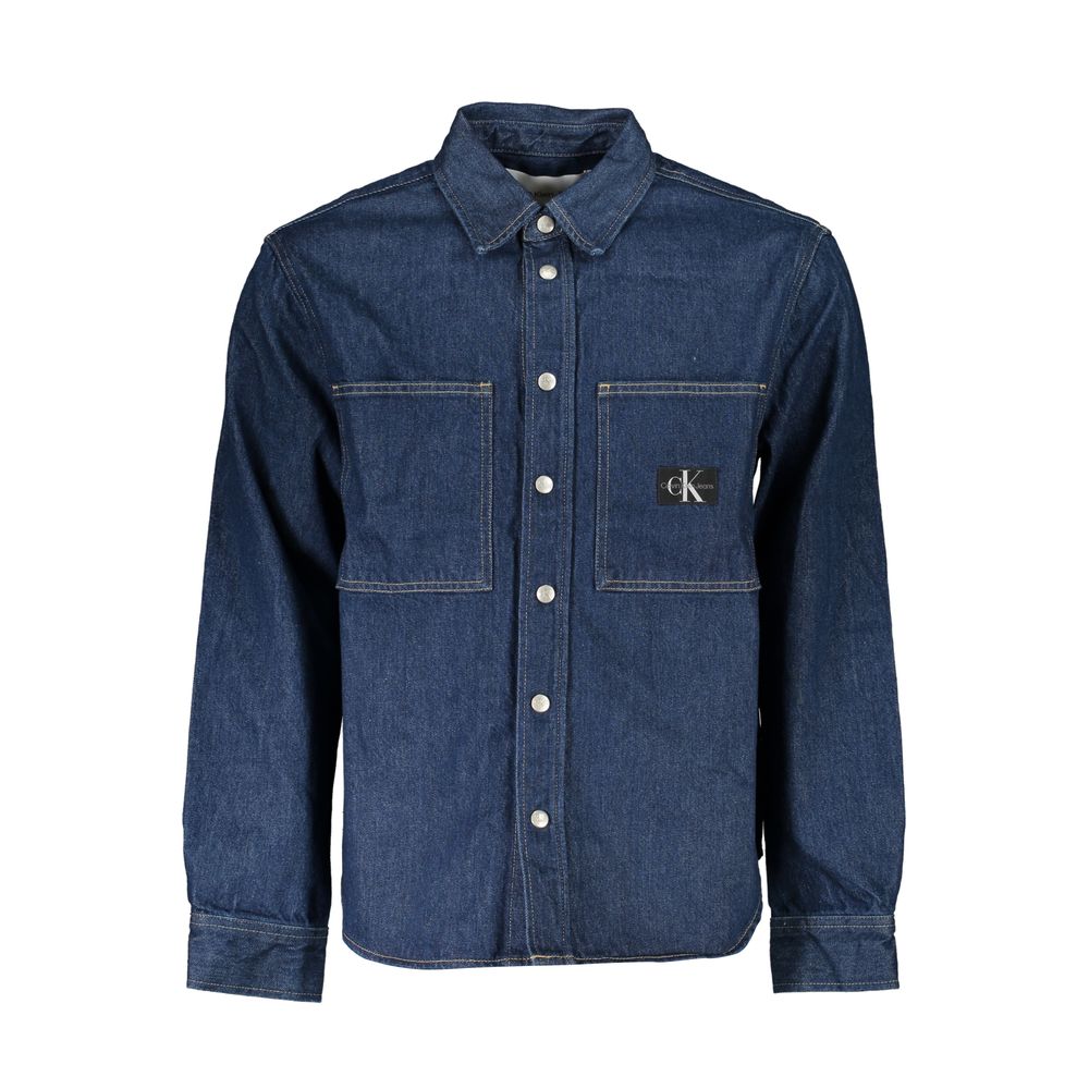 Blu Cotton Men Jacket mens luxury fashion - Mens Edit