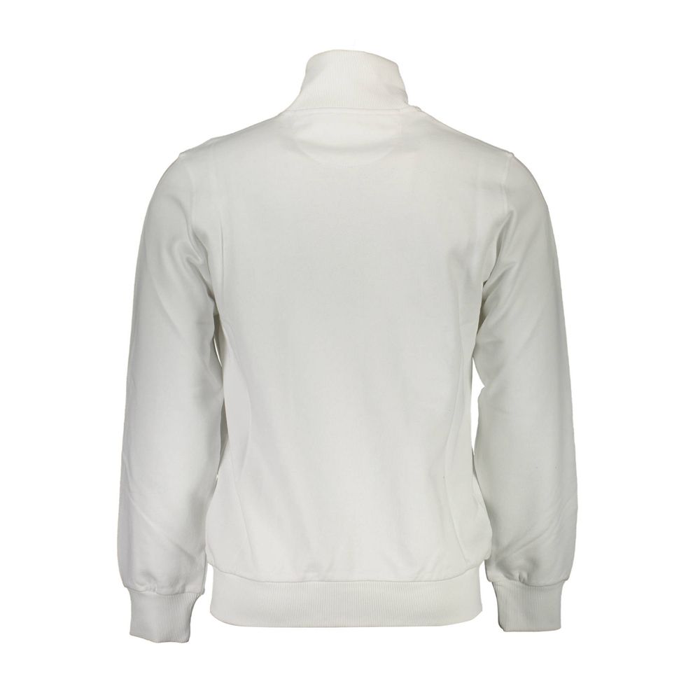 La Martina Cotton Jersey Zip Sweatshirt in White