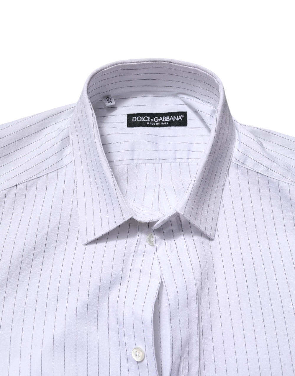 Dolce & Gabbana Cotton Striped Formal Shirt in White