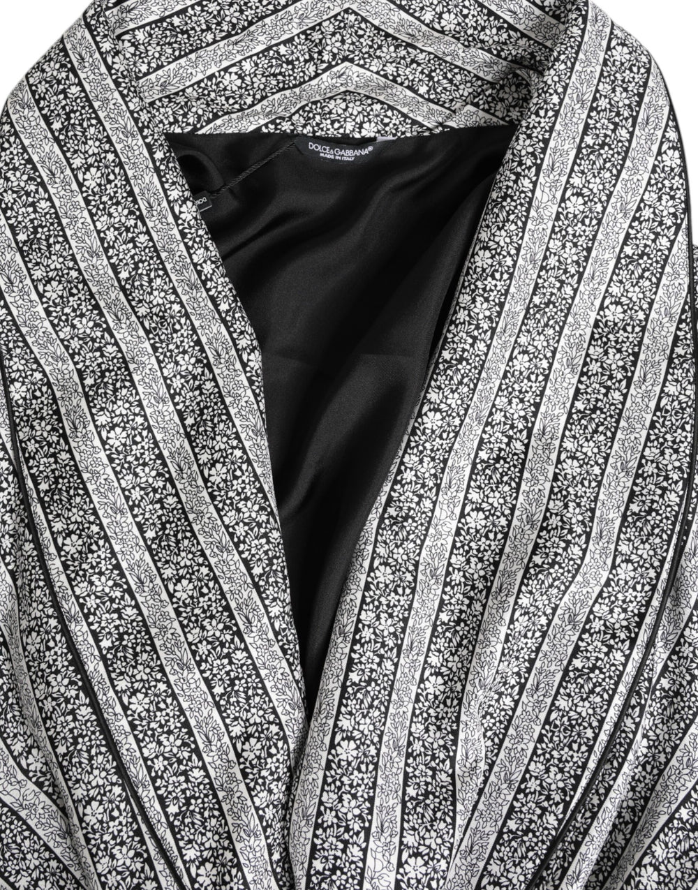 Dolce & Gabbana 100% Silk Floral Robe Jacket in Multicolor