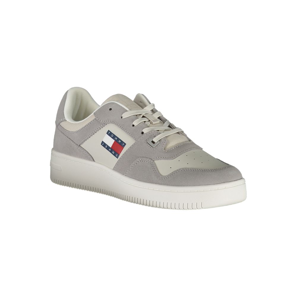 Tommy Hilfiger Δερμάτινο Sneaker Γκρι