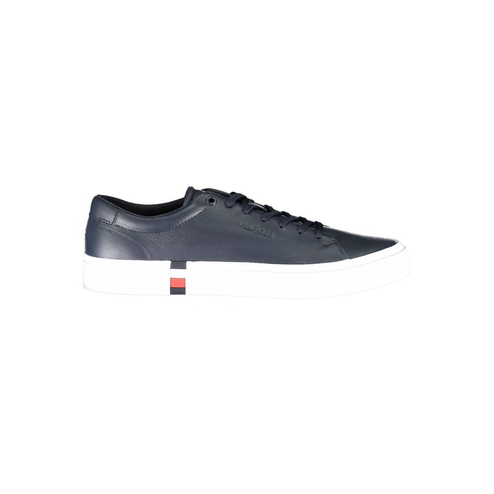 Blue Leather Men Sneaker mens luxury fashion - Mens Edit