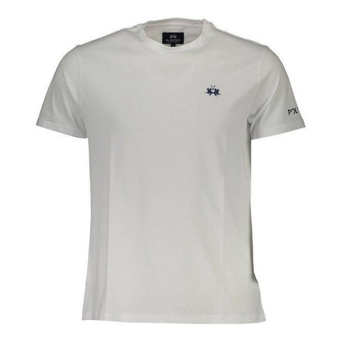 La Martina White Cotton Men's Logo T-Shirt - Luxury Designer | Mens Edit