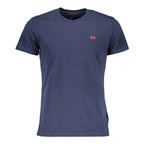 La Martina Blue Cotton Men's Premium T-Shirt - Designer Tee | Mens Edit