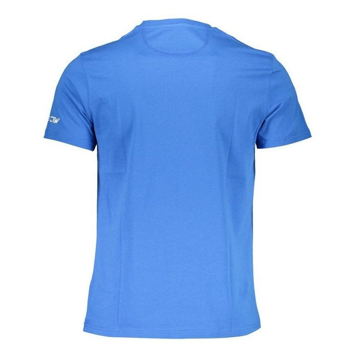 La Martina Blue Cotton Crewneck T-Shirt