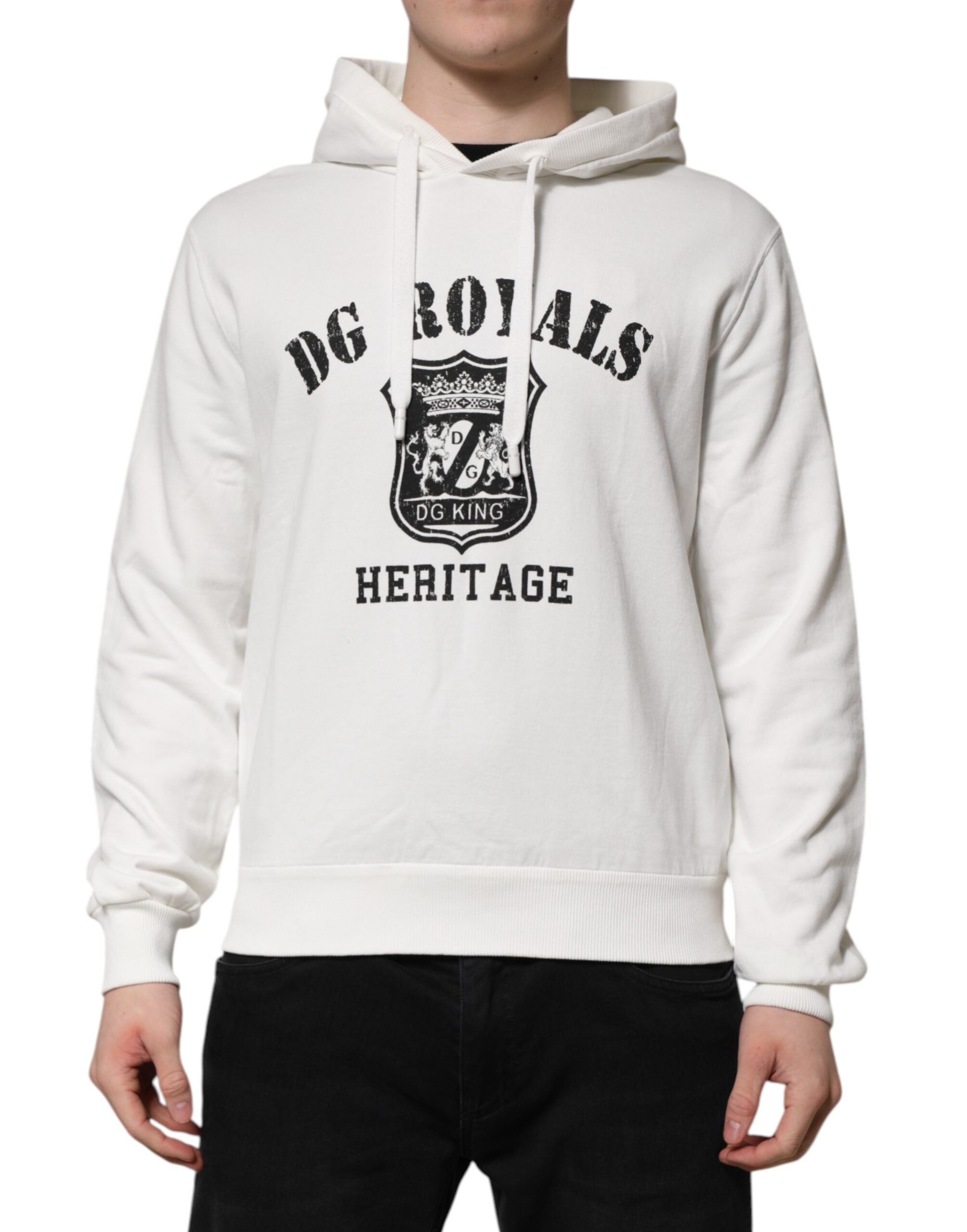 Dolce & Gabbana Hoodie από 100% βαμβάκι σε Λευκό