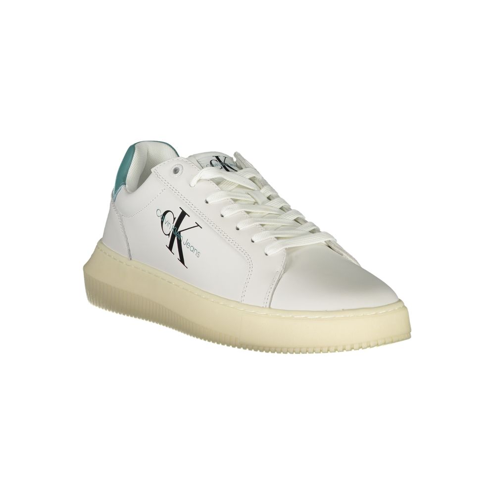 Calvin Klein Δερμάτινο Λευκό Ανδρικό Sneaker