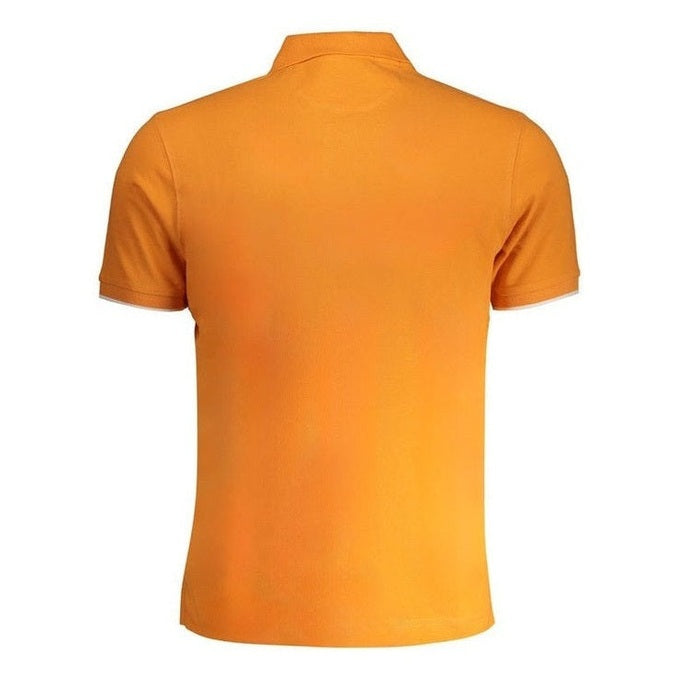 La Martina Cotton Piqué Polo Shirt in Orange