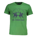 La Martina Green Cotton Men's Premium Logo T-Shirt - Designer | Mens Edit