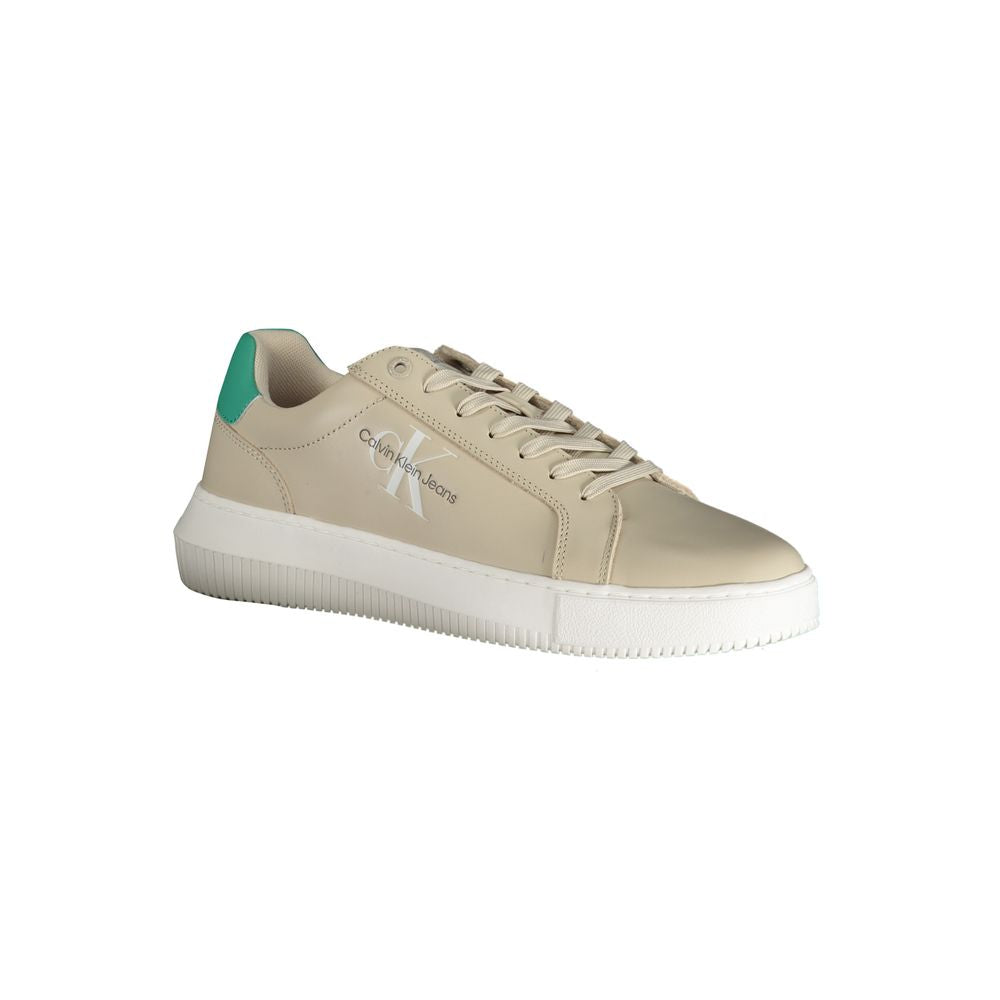 Calvin Klein Δερμάτινο Sneaker Μπεζ