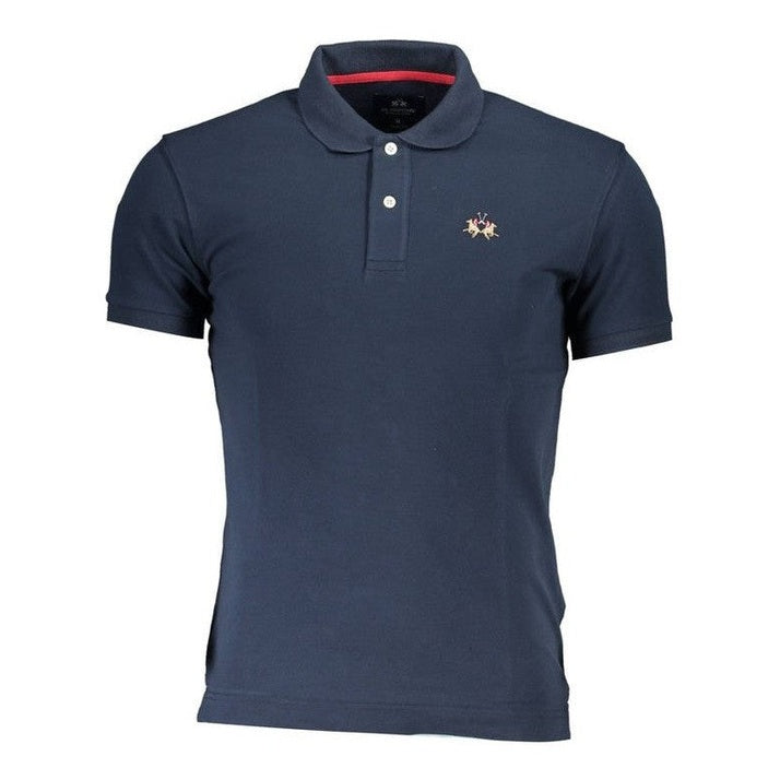 La Martina Blue Cotton Men's Polo Shirt - Premium Designer | Mens Edit