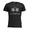 La Martina Black Cotton Men's Designer T-Shirt - Luxury Fashion | Mens Edit