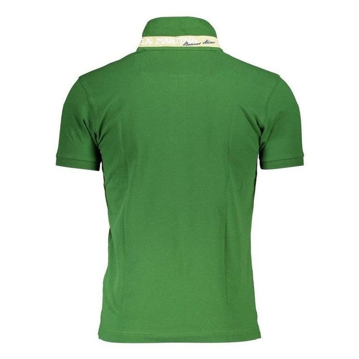 La Martina Cotton Piqué Polo Shirt in Green