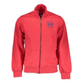 La Martina Red Cotton Men's Embroidered Sweatshirt - Designer | Mens Edit