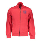 La Martina Red Cotton Men's Embroidered Sweatshirt - Designer | Mens Edit