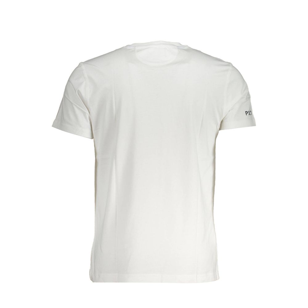 La Martina Βαμβακερό T-Shirt με Κέντημα σε Λευκό