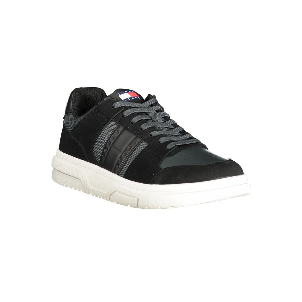 Tommy Hilfiger Δερμάτινο Sneaker Μαύρο