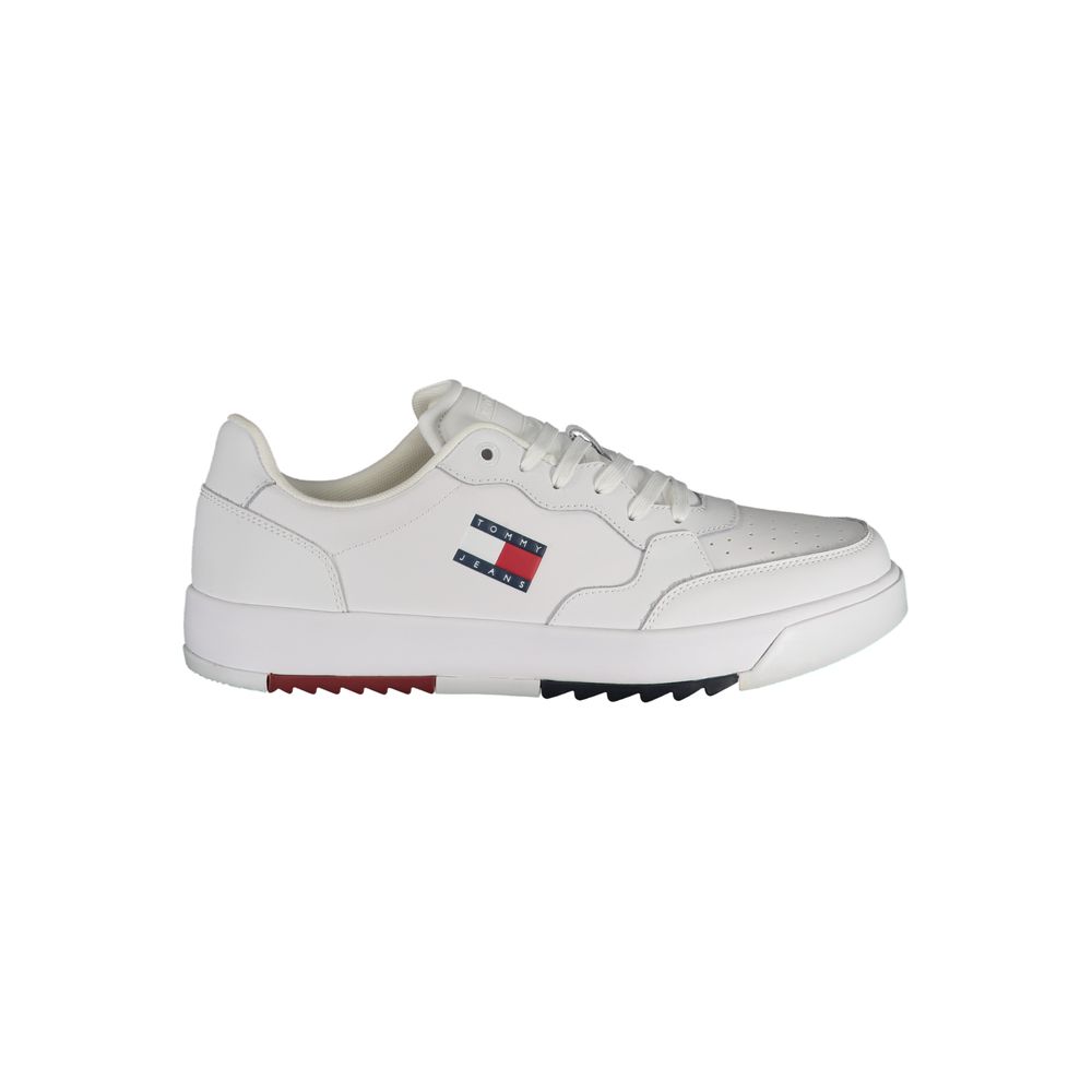 White Polyurethane Men's Sneaker mens luxury fashion - Mens Edit